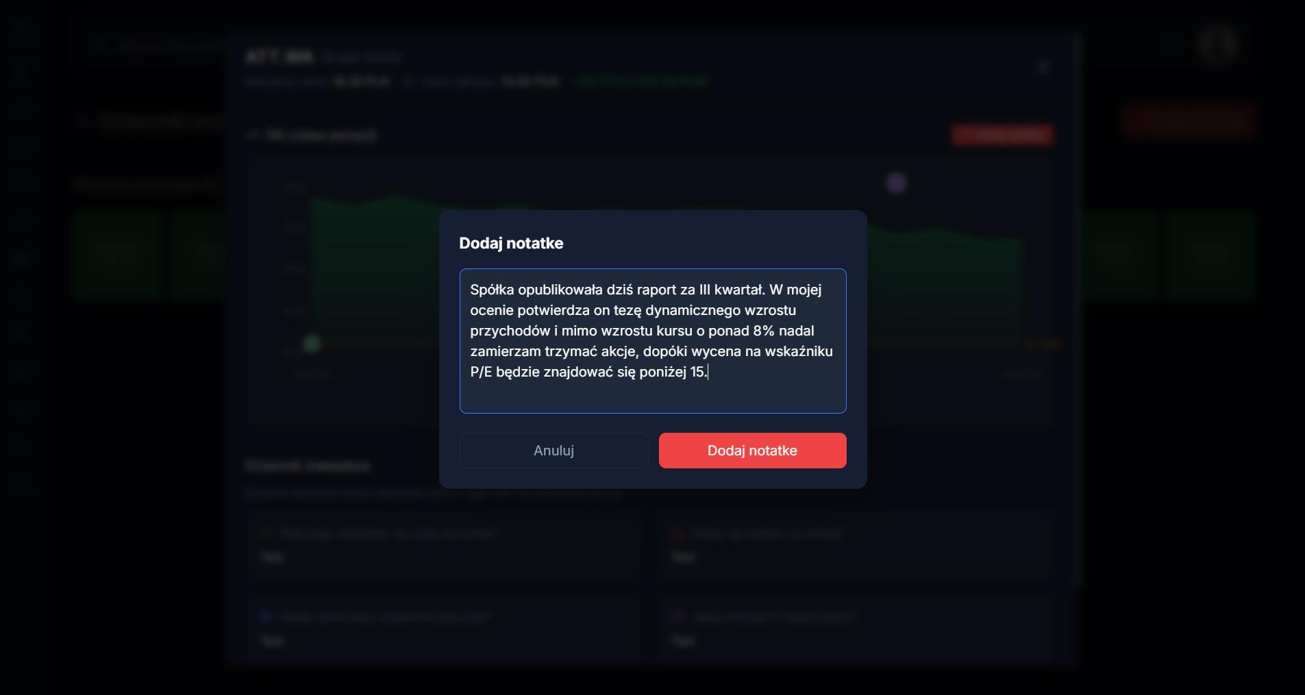 Notatki do transakcji