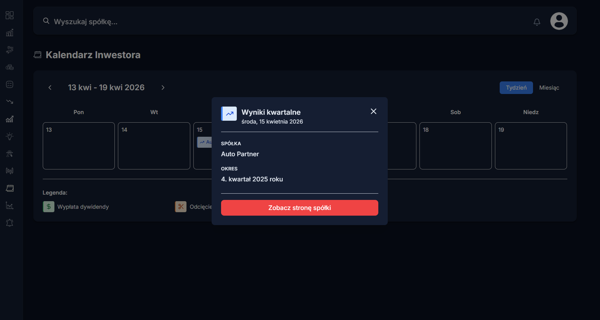 Filtrowanie po portfelu