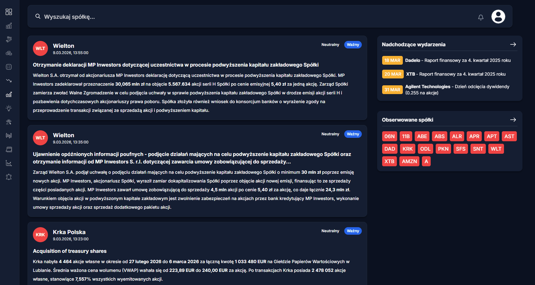 Transakcje insiderów